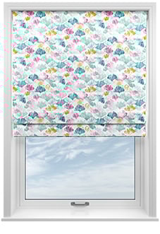 Palm Beach Faux Silk, Tropicana - Motorised Roman Blind
